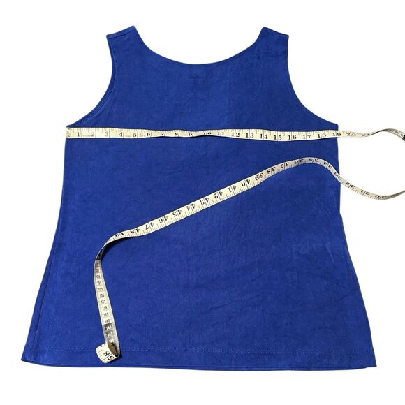 Chico's Travelers 3 Piece Pants Set Slinky Knit Royal Crotto Blue size 12/14 (2) - Picture 11 of 16